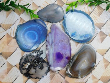 AGATE SLICES ROCK STONE LAPIDARY SPECIMEN