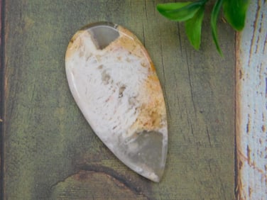 PLUME AGATE CABOCHON ROCK STONE LAPIDARY SPECIMEN