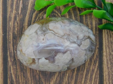 HATMANS FLOWER PETAL AGATE ROCK STONE LAPIDARY SPECIMEN