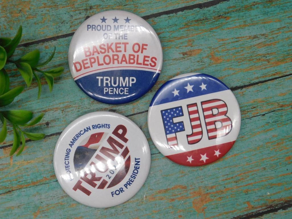 Set of 3 Trump 2024 Campaign Buttons (1 of 3)