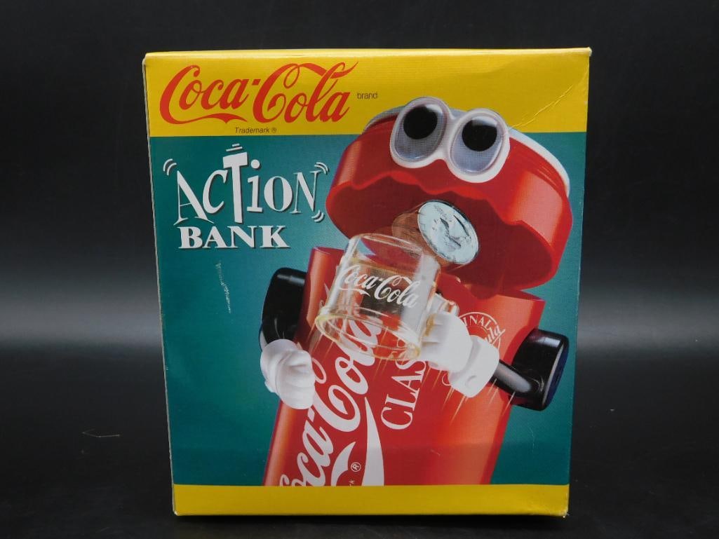 COCA-COLA ACTION BANK IN ORIGINAL BOX: COCA-COLA ACTION BANK IN ORIGINAL BOX