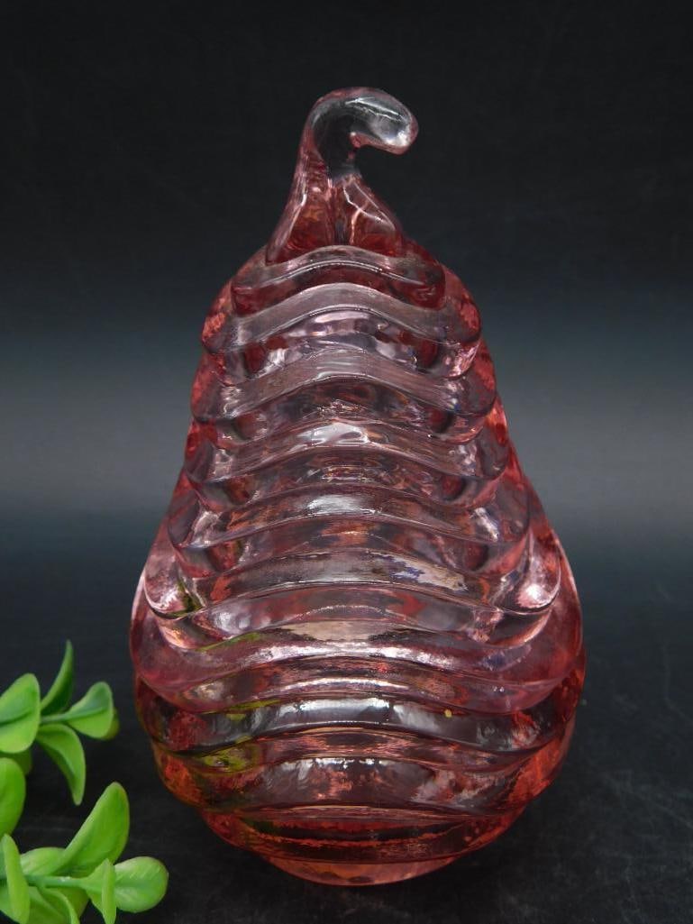 FENTON PEAR SHAPED TRINKET BOX VINTAGE ANTIQUE: FENTON PEAR SHAPED TRINKET BOX VINTAGE ANTIQUE