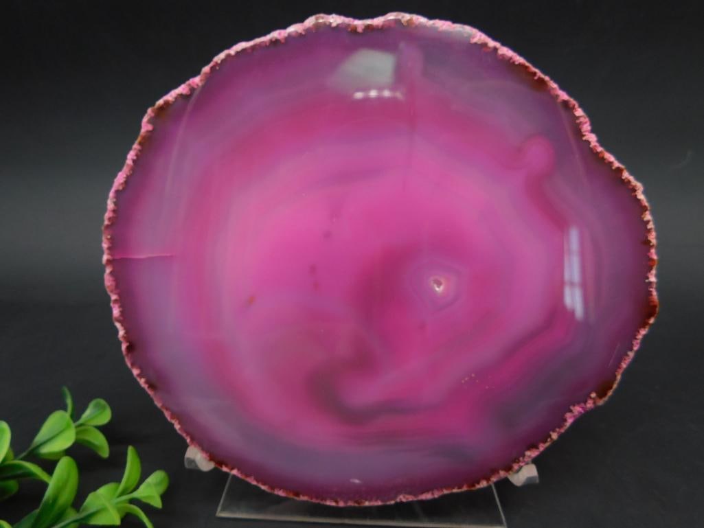 Pink Agate Slice Geode Display (1 of 3)