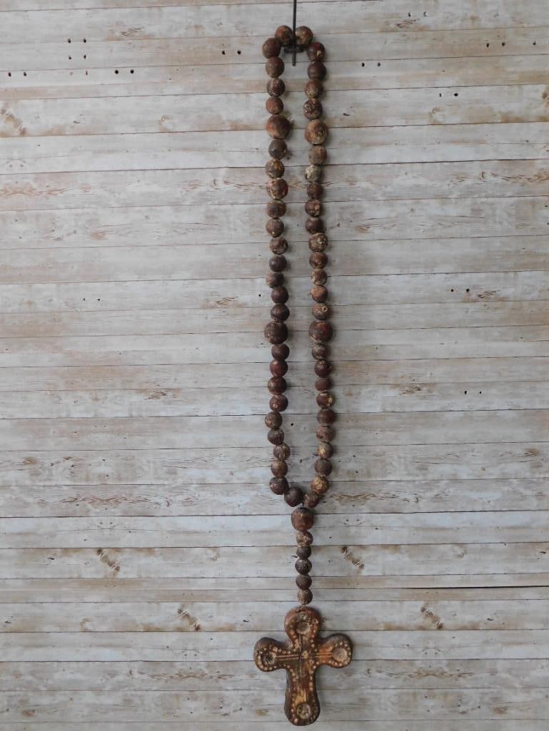 Large Wooden Rosary with Decorative Cross (1 of 6)