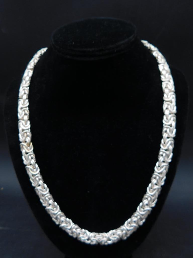 Sterling Silver Byzantine Chain Necklace (1 of 5)