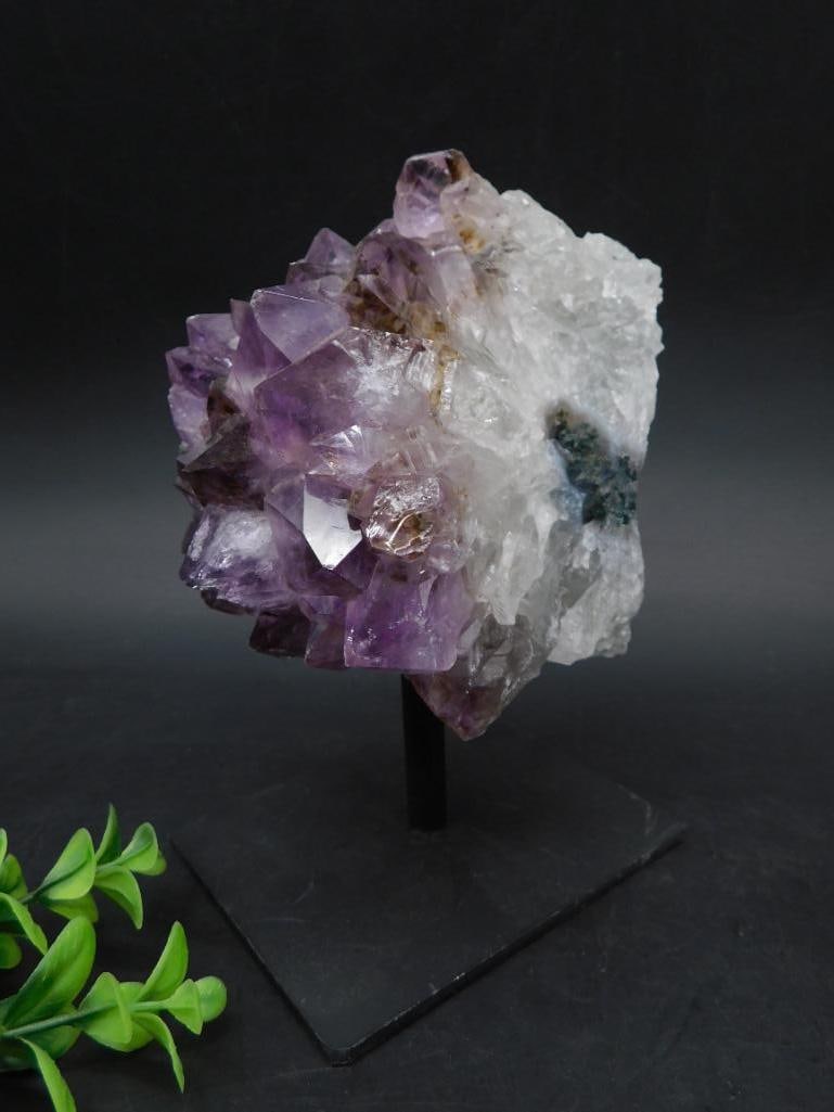 Amethyst and Quartz Crystal Cluster on Stand ROCK STONE LAPIDARY SPECIMEN (1 of 4)