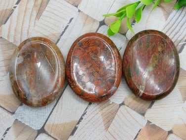 BRECCIATED JASPER WORRY STONES ROCK STONE LAPIDARY SPECIMEN