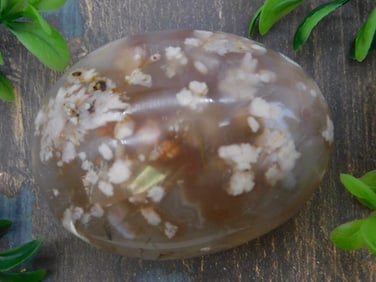 HATMANS FLOWER PETAL AGATE ROCK STONE LAPIDARY SPECIMEN