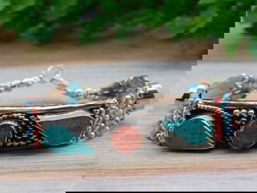 TURQUOISE AND CARNELIAN BRACELET ROCK STONE LAPIDARY SPECIMEN