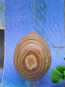 BANDED JASPER EGG ROCK STONE LAPIDARY SPECIMEN