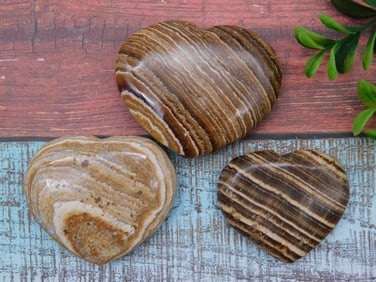 BANDED JASPER HEART ROCK STONE LAPIDARY SPECIMEN