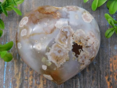 HATMANS FLOWER PETAL AGATE ROCK STONE LAPIDARY SPECIMEN