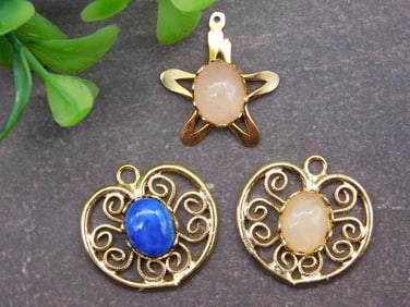 MIXED PENDANT LOT ROCK STONE LAPIDARY SPECIMEN