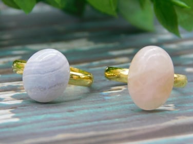 GENUINE STONE RING ROCK STONE LAPIDARY SPECIMEN