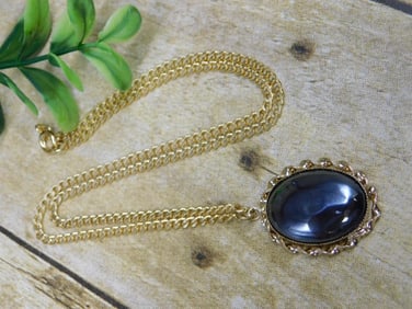 GENUINE STONE PENDANT ON CHAIN NECKLACE ROCK STONE LAPIDARY SPECIMEN