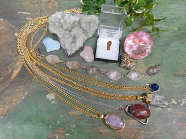 MIXED JEWELRY LOT ROCK STONE LAPIDARY SPECIMEN