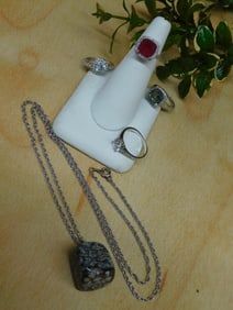 MIXED JEWELRY LOT ROCK STONE LAPIDARY SPECIMEN