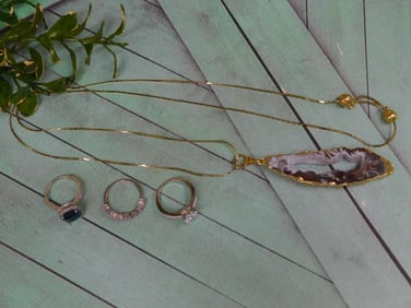 MIXED JEWELRY LOT ROCK STONE LAPIDARY SPECIMEN