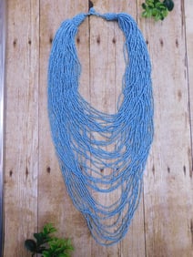 SEED BEAD NECKLACE ROCK STONE LAPIDARY SPECIMEN