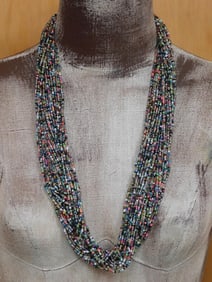 SEED BEAD NECKLACE ROCK STONE LAPIDARY SPECIMEN