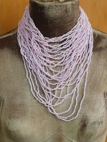 SEED BEAD NECKLACE ROCK STONE LAPIDARY SPECIMEN