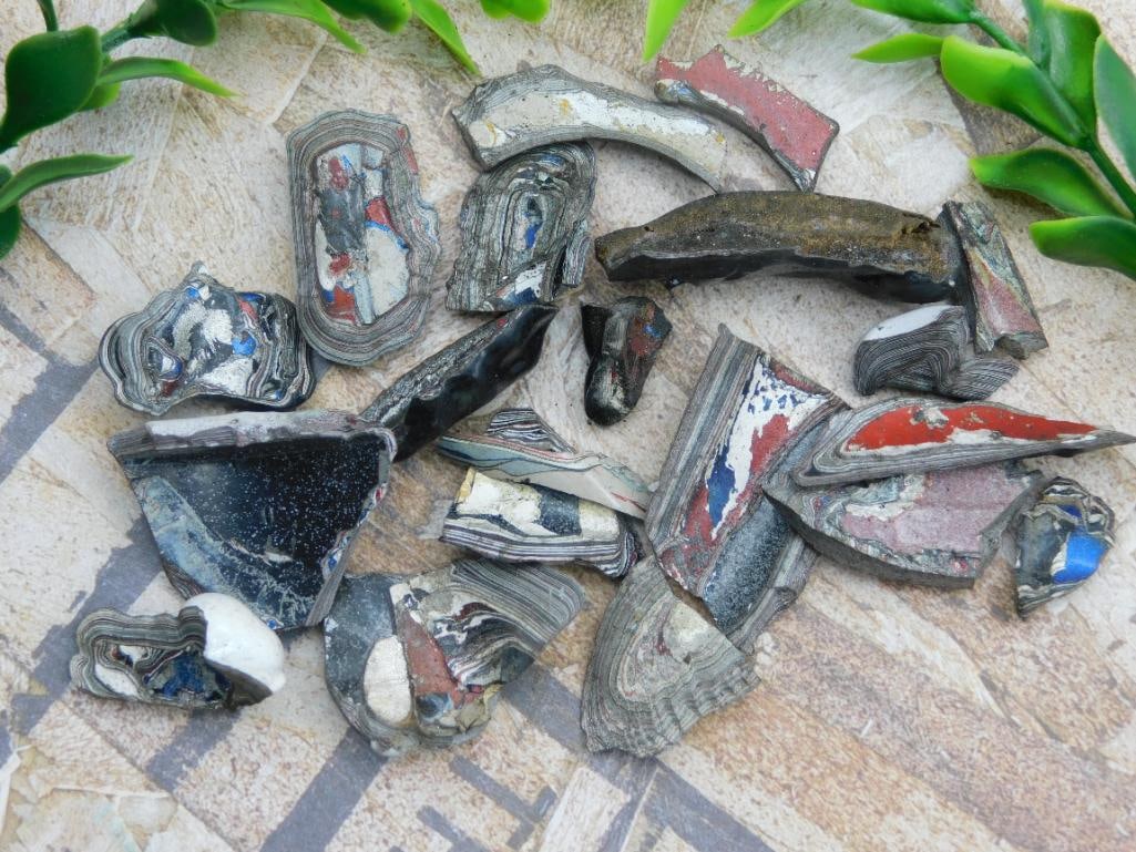 FORDITE MOTOR CITY AGATE ROCK STONE LAPIDARY SPECIMEN: FORDITE MOTOR CITY AGATE ROCK STONE LAPIDARY SPECIMEN