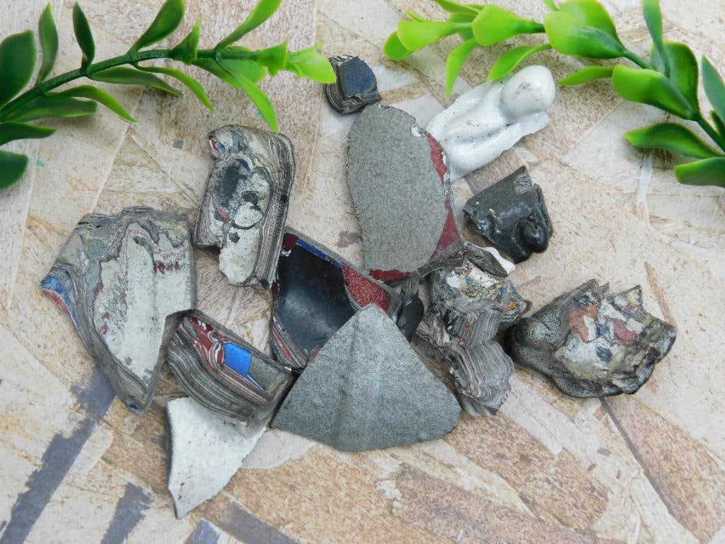 FORDITE MOTOR CITY AGATE ROCK STONE LAPIDARY SPECIMEN: FORDITE MOTOR CITY AGATE ROCK STONE LAPIDARY SPECIMEN