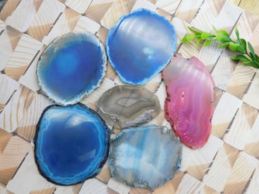 AGATE SLICES ROCK STONE LAPIDARY SPECIMEN