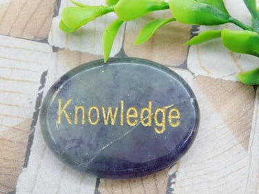 KNOWLEDGE WORD STONE ROCK STONE LAPIDARY SPECIMEN