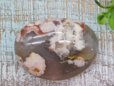 HATMANS FLOWER PETAL AGATE ROCK STONE LAPIDARY SPECIMEN