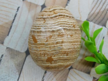 BANDED JASPER EGG ROCK STONE LAPIDARY SPECIMEN