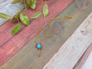 GENUINE STONE PENDANT ON CHAIN NECKLACE ROCK STONE LAPIDARY SPECIMEN