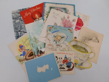 GREETING CARDS VINTAGE ANTIQUE EPHEMERA