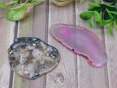 AGATE SLICE ROCK STONE LAPIDARY SPECIMEN