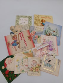 GREETING CARDS VINTAGE ANTIQUE EPHEMERA