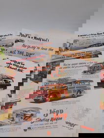 JEEP ADVERTISING INSERTS VINTAGE ANTIQUE AUTOMOBILIA