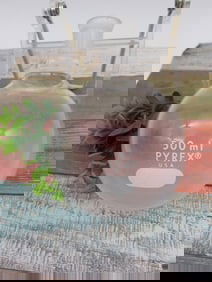 PYREX ROUND BOTTOM BOILING FLASK VINTAGE ANTIQUE