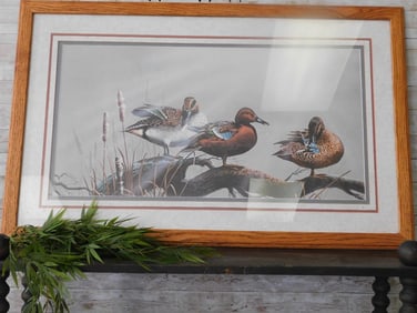 FIRST FLIGHT FRAMED PRINT PHILLIP CROWE VINTAGE ANTIQUE