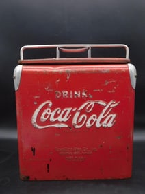 METAL COCA-COLA VINTAGE ADVERTISING COOLER