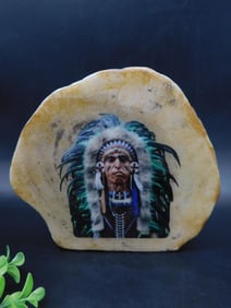 4 POUND PETRIFIED WOOD SLAB WITH CHIEF ROCK STONE LAPIDARY SPECIMEN