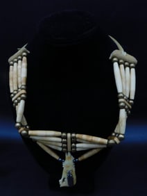 BONE STYLE WOLF NECKLACE
