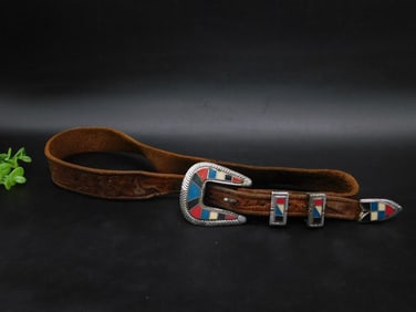 LEATHER BELT VINTAGE ANTIQUE