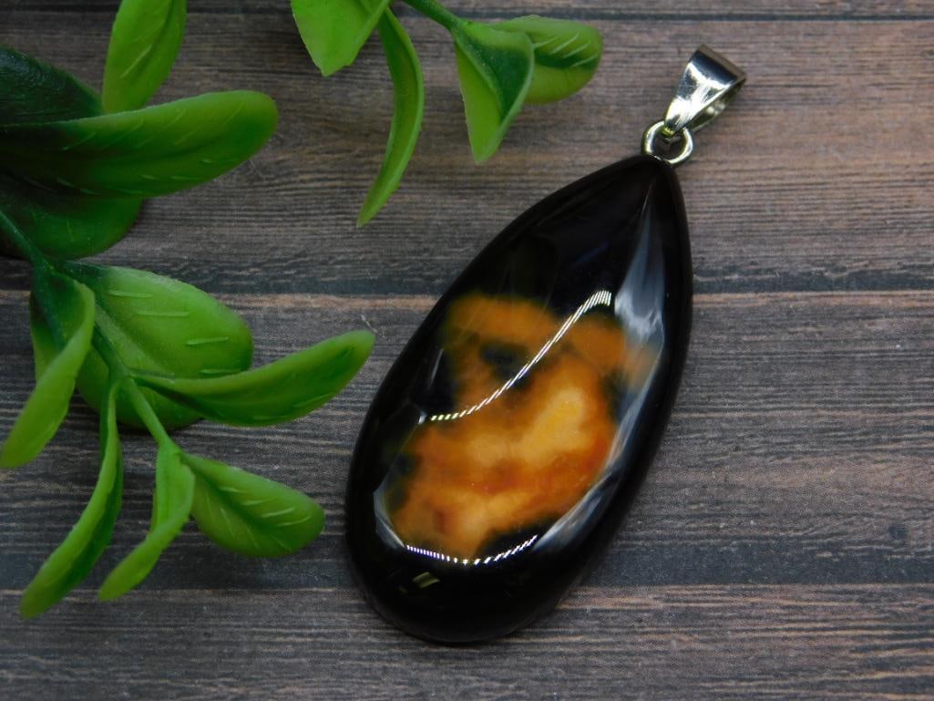 ECLIPSE AGATE PENDANT ROCK STONE LAPIDARY SPECIMEN: ECLIPSE AGATE PENDANT ROCK STONE LAPIDARY SPECIMEN