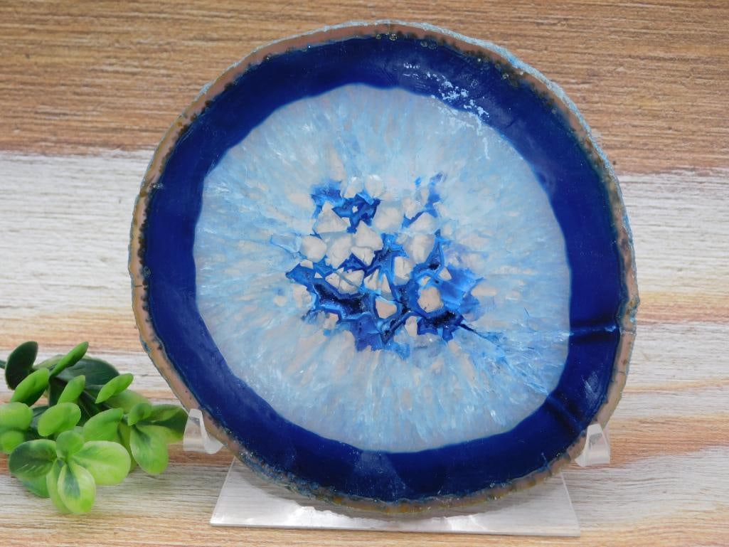 AGATE SLICE ROCK STONE LAPIDARY SPECIMEN: AGATE SLICE ROCK STONE LAPIDARY SPECIMEN