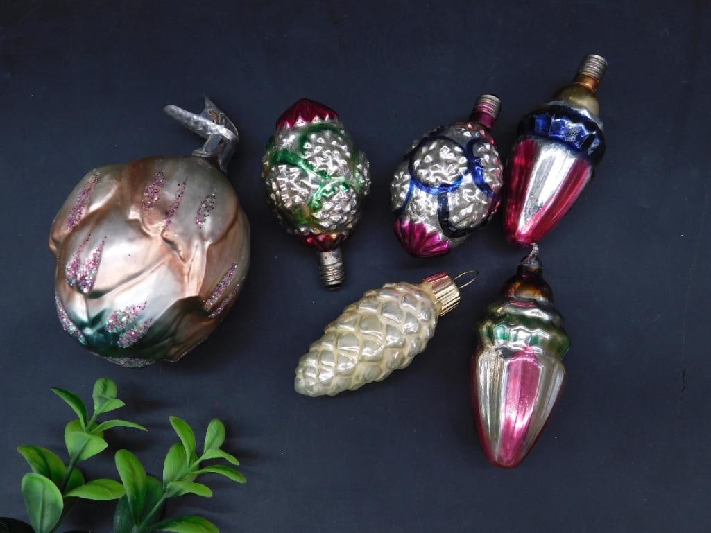 Vintage glass Christmas tree ornaments: Vintage glass Christmas tree ornaments