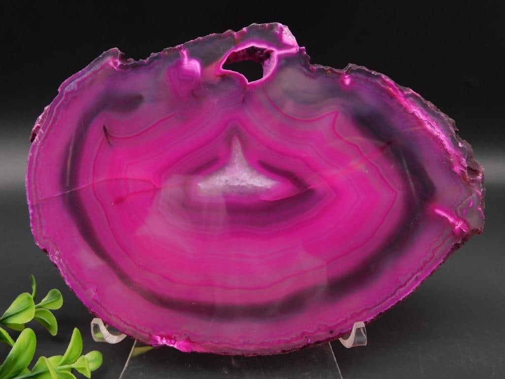 AGATE SLICE ROCK STONE LAPIDARY SPECIMEN: AGATE SLICE ROCK STONE LAPIDARY SPECIMEN