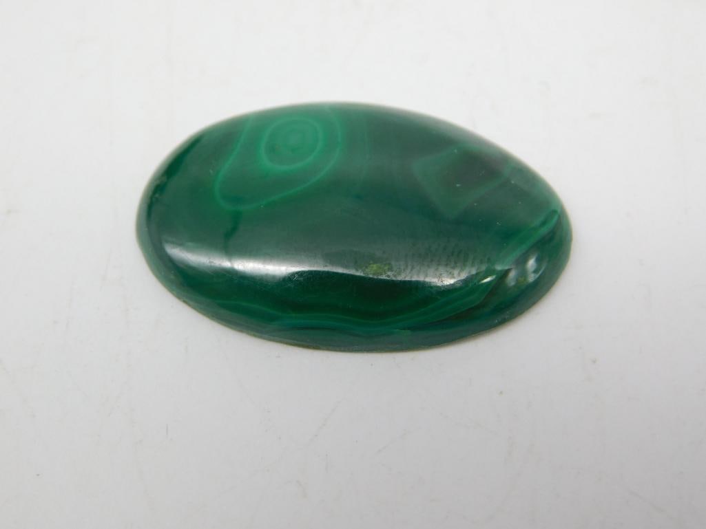 MALACHITE CABOCHON ROCK STONE LAPIDARY SPECIMEN: MALACHITE CABOCHON ROCK STONE LAPIDARY SPECIMEN