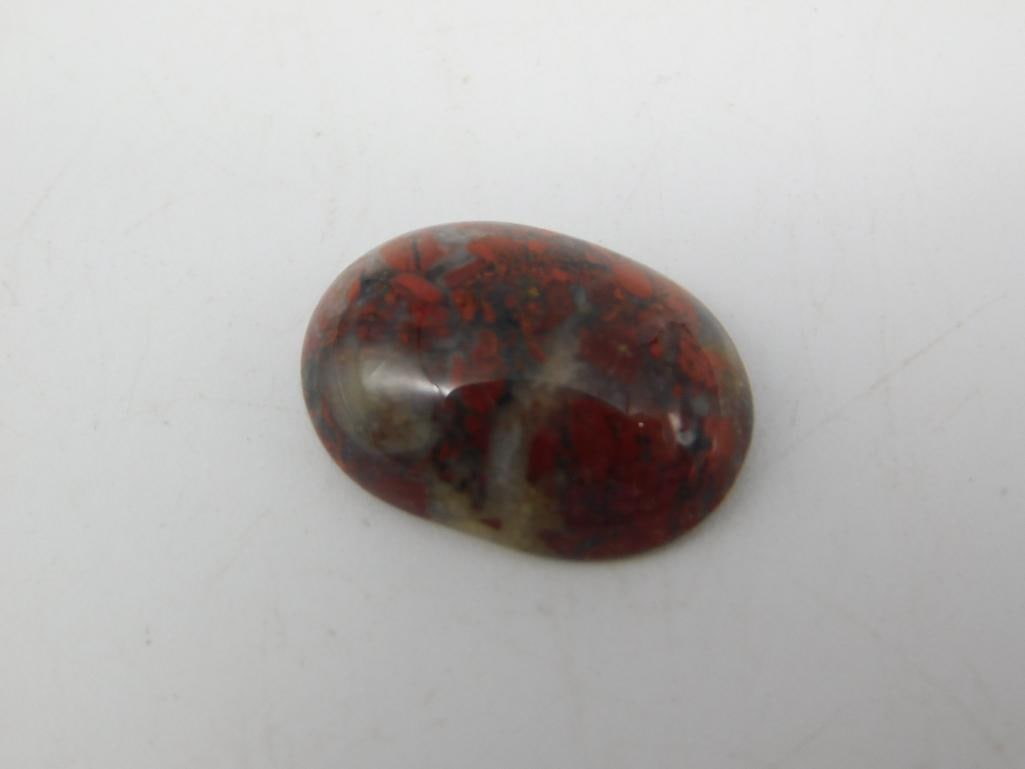 BRECCIATED JASPER CABOCHON ROCK STONE LAPIDARY SPECIMEN: BRECCIATED JASPER CABOCHON ROCK STONE LAPIDARY SPECIMEN