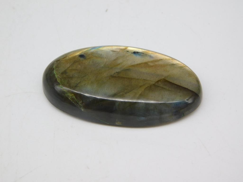 LABRADORITE CABOCHON ROCK STONE LAPIDARY SPECIMEN: LABRADORITE CABOCHON ROCK STONE LAPIDARY SPECIMEN
