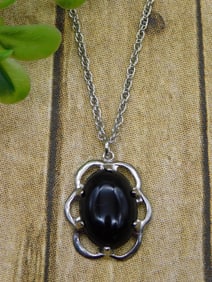 GENUINE STONE PENDANT ON CHAIN NECKLACE ROCK STONE LAPIDARY SPECIMEN